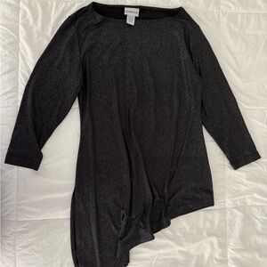 NWOT! Chicos Black Asymmetrical Top
